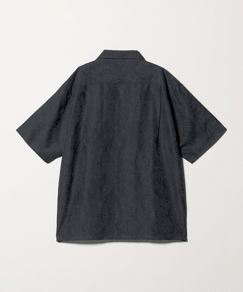 green label relaxing(グリーンレーベルリラクシング)の「リネンライク ジャガード オープンカラー 半袖 シャツ(シャツ/ブラウス・メンズ・ダークグリーン/グレー系/ネイビー・L/XL/M/S)」の15枚目の写真