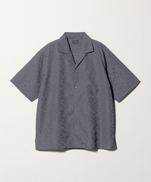 green label relaxing(グリーンレーベルリラクシング)の「リネンライク ジャガード オープンカラー 半袖 シャツ(シャツ/ブラウス・メンズ・ダークグリーン/グレー系/ネイビー・L/XL/M/S)」の22枚目の写真