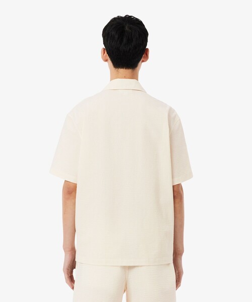 LACOSTE(ラコステ)の「オーバーサイズ シアサッカーオープンカラーシャツ(シャツ/ブラウス・メンズ・ブラック/オフホワイト・38/40/39/41)」の13枚目の写真