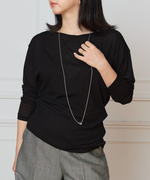 IENA LA BOUCLE(イエナラブークル)の「IENA LA BOUCLE シアーフライスプルオーバー(Tシャツ/カットソー・レディース・ブラック/イエロー/ブラウン・FREE)」の7枚目の写真