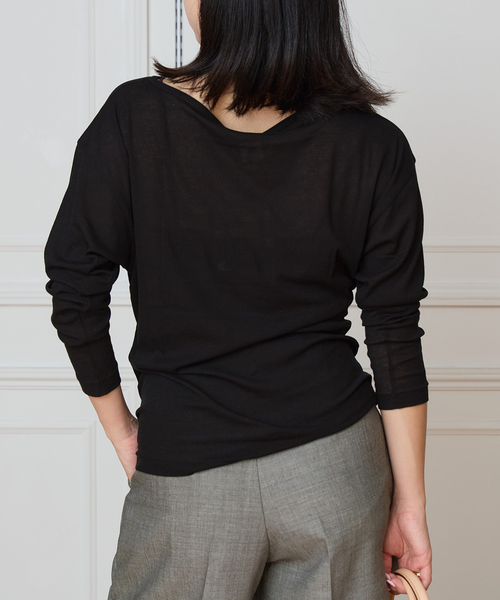 IENA LA BOUCLE(イエナラブークル)の「IENA LA BOUCLE シアーフライスプルオーバー(Tシャツ/カットソー・レディース・ブラック/イエロー/ブラウン・FREE)」の9枚目の写真