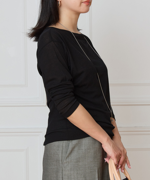 IENA LA BOUCLE(イエナラブークル)の「IENA LA BOUCLE シアーフライスプルオーバー(Tシャツ/カットソー・レディース・ブラック/イエロー/ブラウン・FREE)」の10枚目の写真