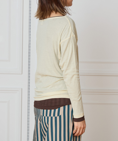 IENA LA BOUCLE(イエナラブークル)の「IENA LA BOUCLE シアーフライスプルオーバー(Tシャツ/カットソー・レディース・ブラック/イエロー/ブラウン・FREE)」の20枚目の写真