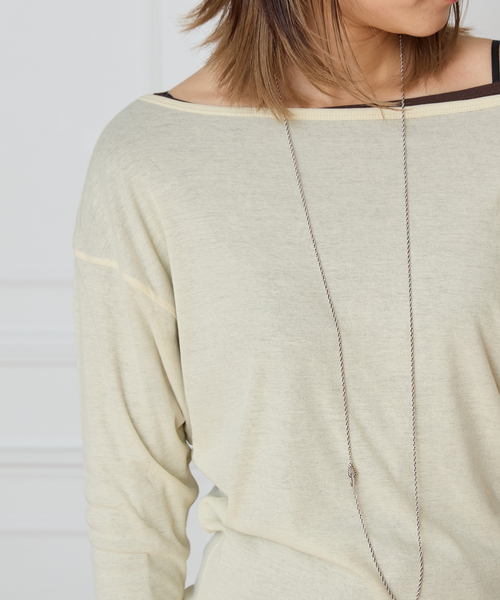 IENA LA BOUCLE(イエナラブークル)の「IENA LA BOUCLE シアーフライスプルオーバー(Tシャツ/カットソー・レディース・ブラック/イエロー/ブラウン・FREE)」の21枚目の写真