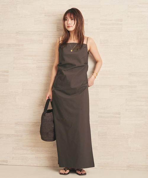 plage（プラージュ）の「Drape Cami ワンピース（ワンピース・レディース・ブラウン/ブラック・38/36）」の8枚目の写真