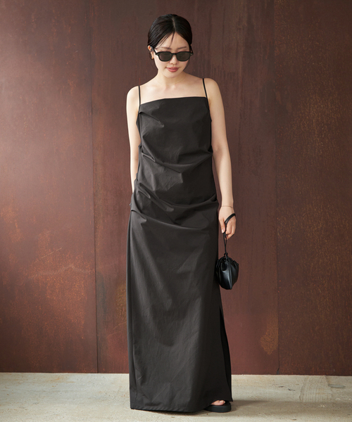plage（プラージュ）の「Drape Cami ワンピース（ワンピース・レディース・ブラウン/ブラック・38/36）」の9枚目の写真