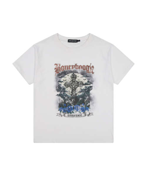 DAUSPICE(ディーオスピス)の「(DUC) BB Cross Graphic T-Shirt White(Tシャツ/カットソー・メンズ・ホワイト・MEDIUM/LARGE)」の2枚目の写真