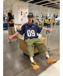 Ritzy（リッツィー）の「メッシュ素材　オーバーサイズ　運動半袖トップス（Tシャツ/カットソー）」