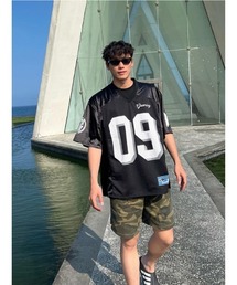 Ritzy | メッシュ素材　オーバーサイズ　運動半袖トップス(Tシャツ/カットソー)