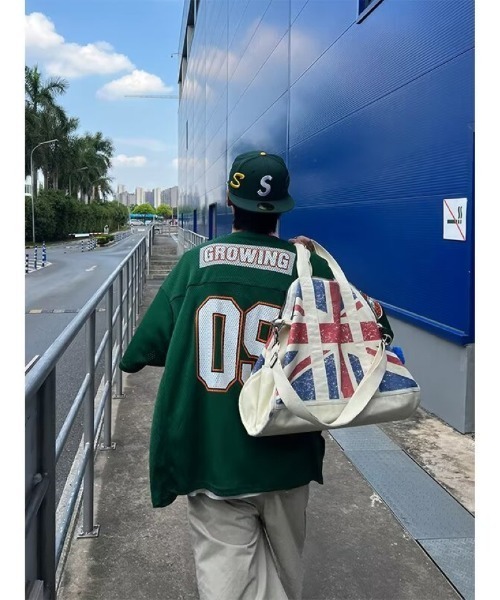 Ritzy(リッツィー)の「メッシュ素材 オーバーサイズ 運動半袖トップス(Tシャツ/カットソー・メンズ・グリーン/ブラック・L/XL/M)」の11枚目の写真
