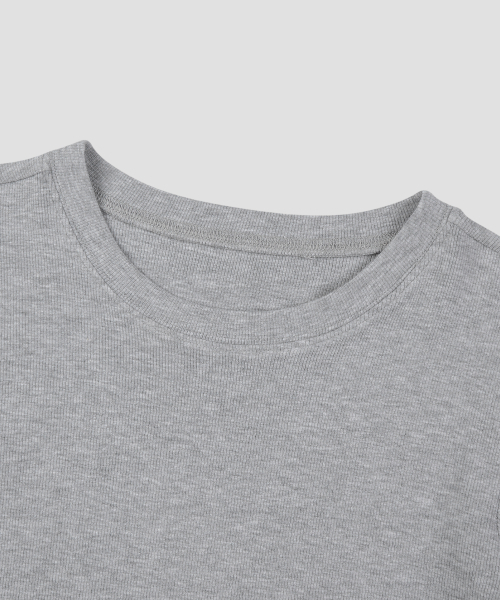 Verdnt（バーダント）の「レイヤードリブニット7部Tシャツ[グレー]（Tシャツ/カットソー・レディース・その他・FREE）」の7枚目の写真