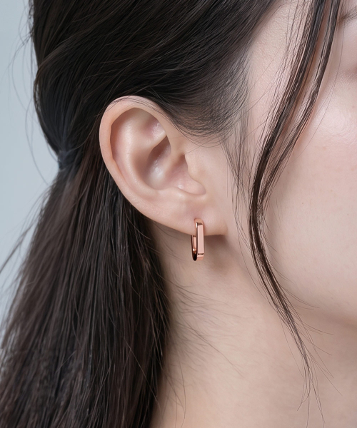 DIEUAMOUR（ディユーアモール）の「14K GF ビブ ワンタッチピアス（ピアス（両耳用）・レディース・ピンクゴールド/ホワイトゴールド・FREE）」の3枚目の写真