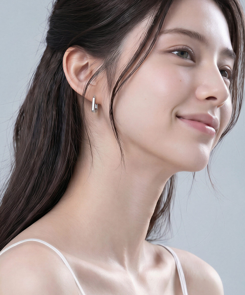 DIEUAMOUR（ディユーアモール）の「14K GF ビブ ワンタッチピアス（ピアス（両耳用）・レディース・ピンクゴールド/ホワイトゴールド・FREE）」の5枚目の写真