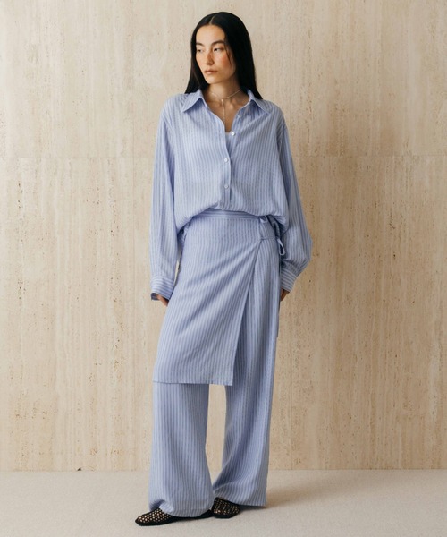 CREDONA（クレドナ）の「PAJAMA SHIRT/パジャマシャツ（シャツ/ブラウス・レディース・グレー系その他/イエロー系その他/サックスブルー・FREE）」の6枚目の写真