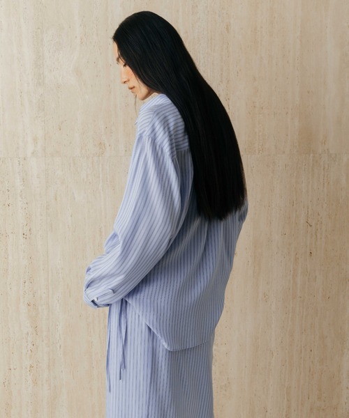 CREDONA（クレドナ）の「PAJAMA SHIRT/パジャマシャツ（シャツ/ブラウス・レディース・グレー系その他/イエロー系その他/サックスブルー・FREE）」の4枚目の写真