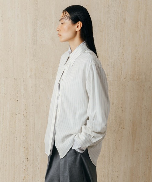 CREDONA（クレドナ）の「PAJAMA SHIRT/パジャマシャツ（シャツ/ブラウス・レディース・グレー系その他/イエロー系その他/サックスブルー・FREE）」の10枚目の写真
