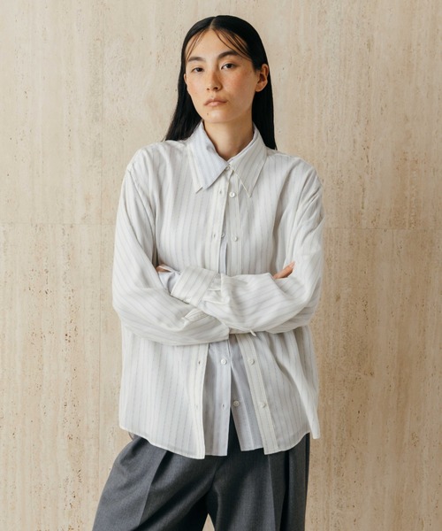 CREDONA（クレドナ）の「PAJAMA SHIRT/パジャマシャツ（シャツ/ブラウス・レディース・グレー系その他/イエロー系その他/サックスブルー・FREE）」の8枚目の写真