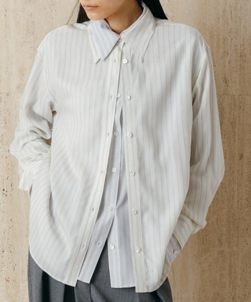 CREDONA（クレドナ）の「PAJAMA SHIRT/パジャマシャツ（シャツ/ブラウス・レディース・グレー系その他/イエロー系その他/サックスブルー・FREE）」の11枚目の写真