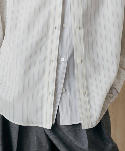 CREDONA（クレドナ）の「PAJAMA SHIRT/パジャマシャツ（シャツ/ブラウス・レディース・グレー系その他/イエロー系その他/サックスブルー・FREE）」の14枚目の写真