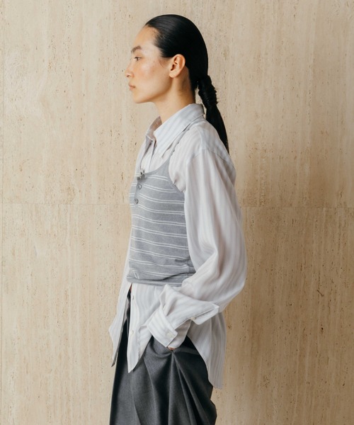 CREDONA（クレドナ）の「PAJAMA SHIRT/パジャマシャツ（シャツ/ブラウス・レディース・グレー系その他/イエロー系その他/サックスブルー・FREE）」の20枚目の写真