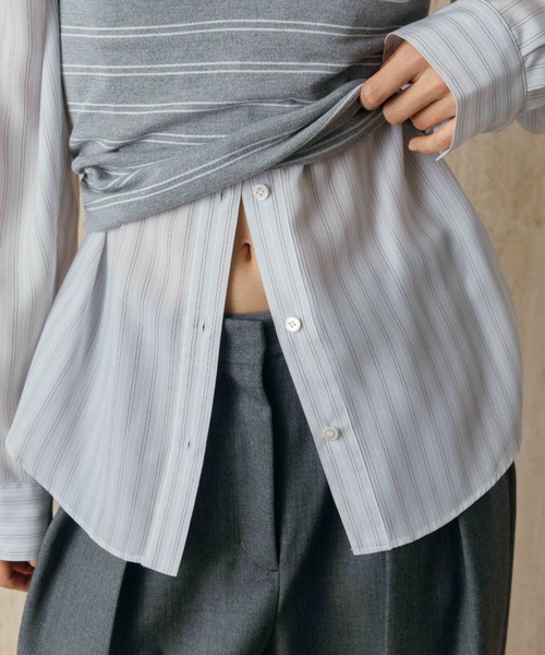 CREDONA（クレドナ）の「PAJAMA SHIRT/パジャマシャツ（シャツ/ブラウス・レディース・グレー系その他/イエロー系その他/サックスブルー・FREE）」の21枚目の写真