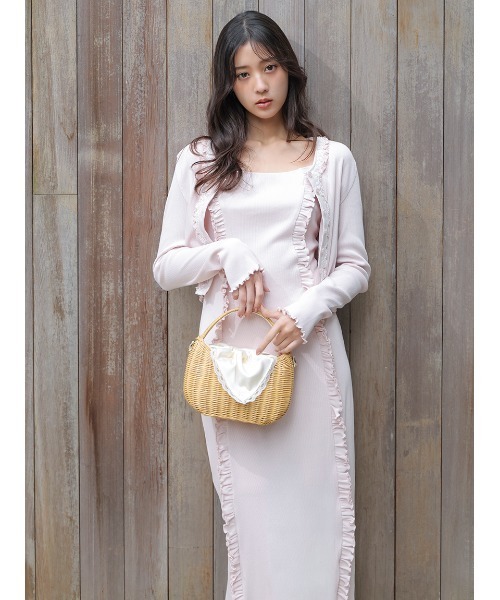 セール】【USAGI ONLINE/ZOZOTOWN限定】フリルメローカーディガン