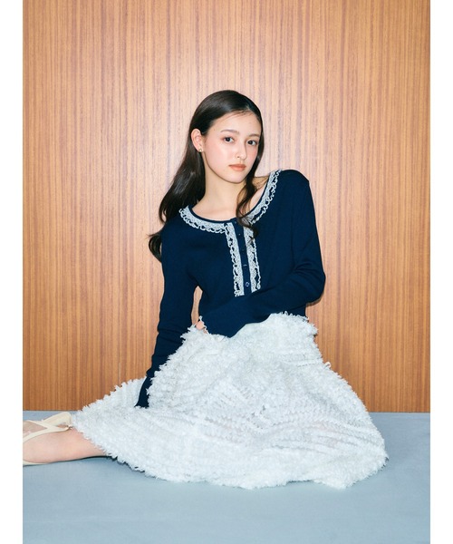 セール】【USAGI ONLINE/ZOZOTOWN限定】フリルメローカーディガン