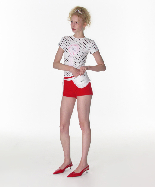 CRANK（クランク）の「ロゼットグラフィックトップ_ドット（Tシャツ/カットソー・レディース・その他・FREE）」の5枚目の写真