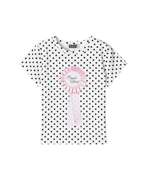 CRANK（クランク）の「ロゼットグラフィックトップ_ドット（Tシャツ/カットソー・レディース・その他・FREE）」の3枚目の写真