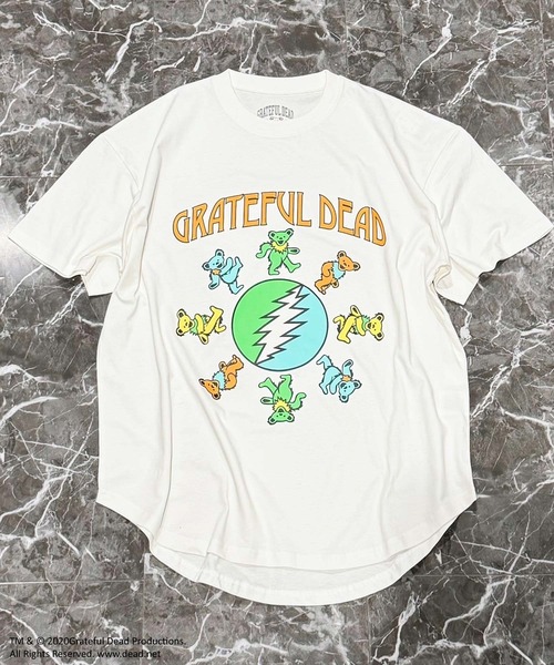 Grateful Dead(グレイトフルデッド)の「GRATEFULDEAD(グレイトフルデッド)オーバーサイズ半袖Tシャツ(Tシャツ/カットソー・メンズ・オフホワイト/ダークグリーン/チャコールグレー/ホワイト系その他2/ホワイト系その他4/ブラック/ホワイト系その他5/ホワイト系その他6/ホワイト系その他7/ベージュ/オレンジ/パープル/ホワイト系その他/ホワイト系その他3・M/L/XL)」の3枚目の写真