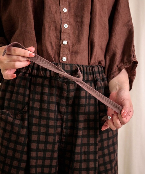 Brocante（ブロカント）の「[Brocante / ブロカント] チェックキャンバス バロンパンツ（その他パンツ・レディース・ブラック系その他/ブラウン系その他・2）」の21枚目の写真