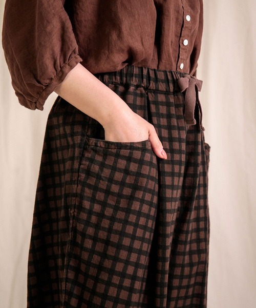 Brocante（ブロカント）の「[Brocante / ブロカント] チェックキャンバス バロンパンツ（その他パンツ・レディース・ブラック系その他/ブラウン系その他・2）」の22枚目の写真