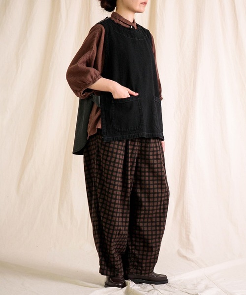 Brocante（ブロカント）の「[Brocante / ブロカント] チェックキャンバス バロンパンツ（その他パンツ・レディース・ブラック系その他/ブラウン系その他・2）」の5枚目の写真