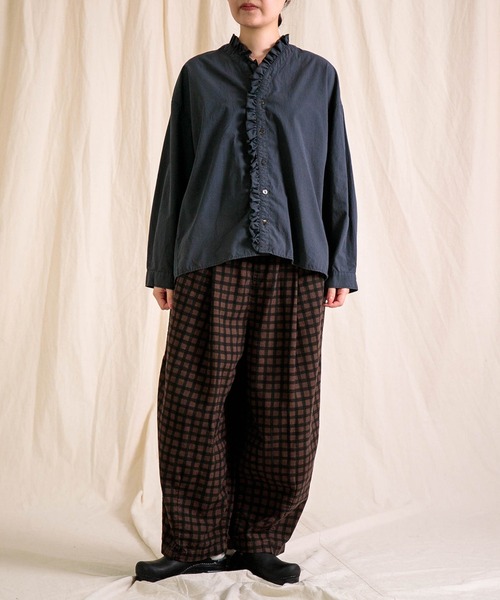 Brocante（ブロカント）の「[Brocante / ブロカント] チェックキャンバス バロンパンツ（その他パンツ・レディース・ブラック系その他/ブラウン系その他・2）」の6枚目の写真