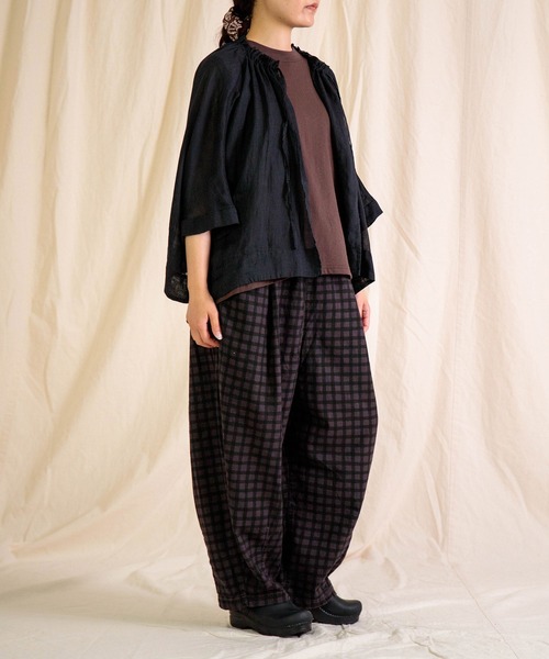 Brocante（ブロカント）の「[Brocante / ブロカント] チェックキャンバス バロンパンツ（その他パンツ・レディース・ブラック系その他/ブラウン系その他・2）」の15枚目の写真