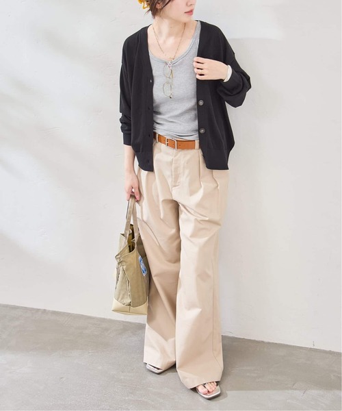 JOURNAL STANDARD(ジャーナルスタンダード)の「《追加2》ウォッシャブル Vカーディガン(カーディガン/ボレロ・レディース・ブラック/ベージュ/レッド・FREE)」の4枚目の写真
