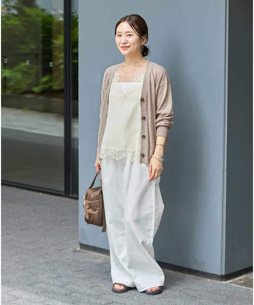 JOURNAL STANDARD(ジャーナルスタンダード)の「《追加2》ウォッシャブル Vカーディガン(カーディガン/ボレロ・レディース・ブラック/ベージュ/レッド・FREE)」の6枚目の写真