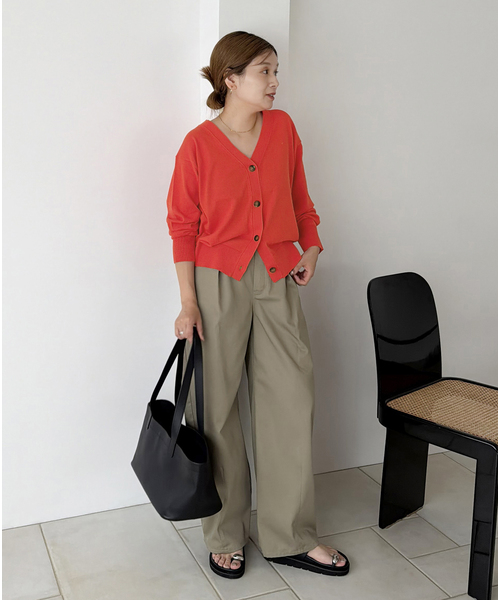 JOURNAL STANDARD(ジャーナルスタンダード)の「《追加2》ウォッシャブル Vカーディガン(カーディガン/ボレロ・レディース・ブラック/ベージュ/レッド・FREE)」の8枚目の写真