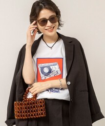 MAQWEL | 【MAQWEL/マクウェル】ウォッシャブルRADIO Maqwel オープンエンドプリントTシャツ(Tシャツ/カットソー)