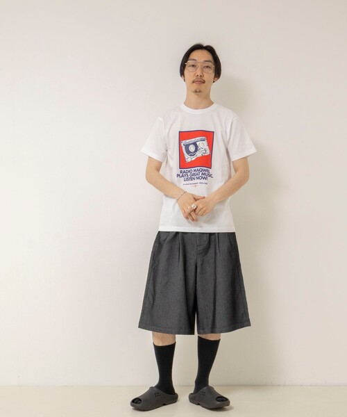 MAQWEL(マクウェル)の「【MAQWEL/マクウェル】ウォッシャブルRADIO Maqwel オープンエンドプリントTシャツ(Tシャツ/カットソー・レディース・ホワイト/ベビーピンク・FREE)」の13枚目の写真