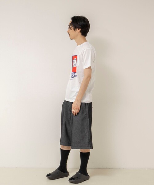 MAQWEL(マクウェル)の「【MAQWEL/マクウェル】ウォッシャブルRADIO Maqwel オープンエンドプリントTシャツ(Tシャツ/カットソー・レディース・ホワイト/ベビーピンク・FREE)」の14枚目の写真