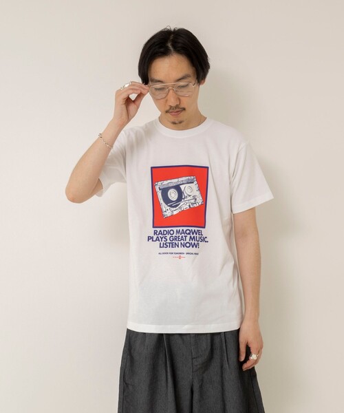 MAQWEL(マクウェル)の「【MAQWEL/マクウェル】ウォッシャブルRADIO Maqwel オープンエンドプリントTシャツ(Tシャツ/カットソー・レディース・ホワイト/ベビーピンク・FREE)」の20枚目の写真