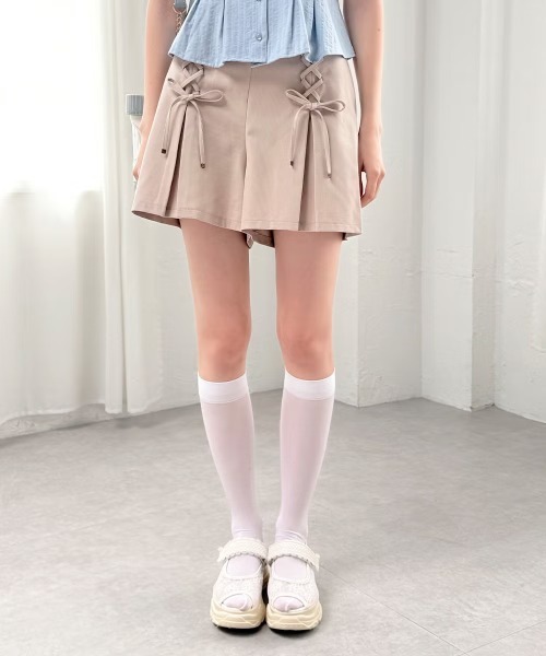 F i.n.t(フィント)の「ダブルレースアップショートパンツ/fint フィント(その他パンツ・レディース・ネイビー/ベージュ・FREE)」の5枚目の写真