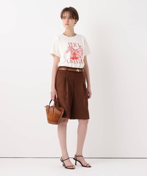 allureville(アルアバイル)の「フェイクスェードショートパンツ(その他パンツ・レディース・ブラウン/キャメル・2/1)」の7枚目の写真