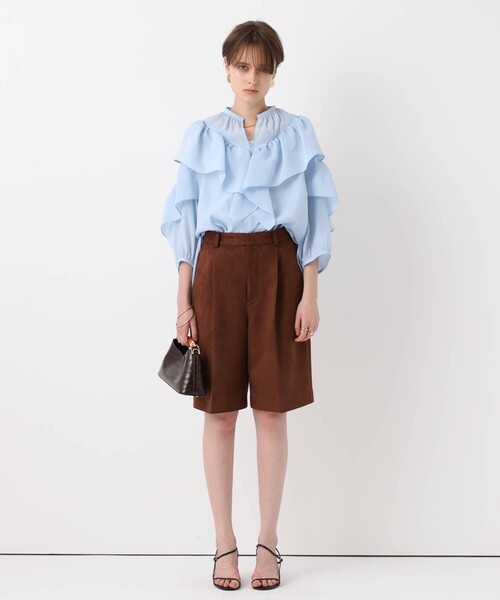 allureville(アルアバイル)の「フェイクスェードショートパンツ(その他パンツ・レディース・ブラウン/キャメル・2/1)」の11枚目の写真
