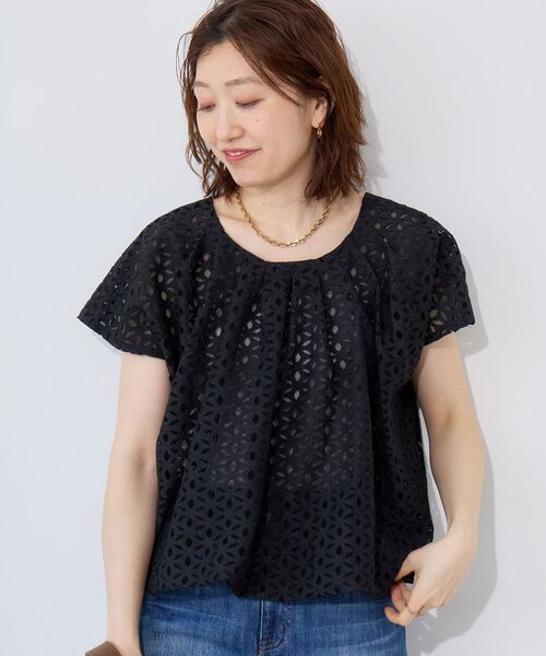 le.coeur blanc(ルクールブラン)の「TORRAZZO DONNA別注レースバルーンブラウス(シャツ/ブラウス・レディース・アイボリー/ブラック・38)」の16枚目の写真
