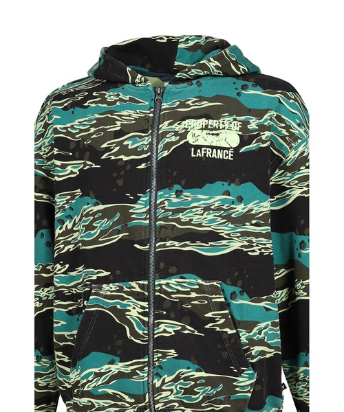PUMA(プーマ)の「HOOPS LA FRANC_ SUPPLY FULL ZIP HOODIE(パーカー・メンズ・グリーン・LARGE/X-LARGE/SMALL/MEDIUM)」の2枚目の写真