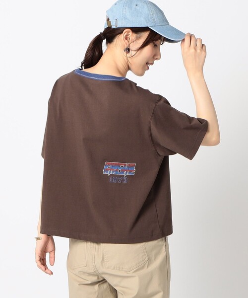 DISCUS(ディスカス)の「【DISCUS別注】 衿パイルリンガーTシャツ(Tシャツ/カットソー・レディース・ダークブラウン/ブラック/ホワイト・FREE)」の3枚目の写真
