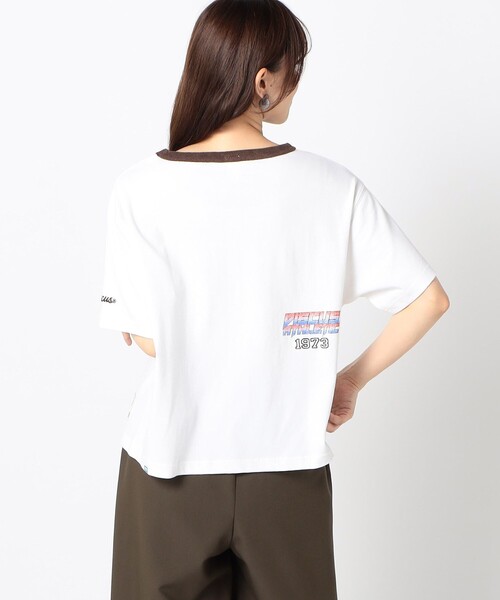DISCUS(ディスカス)の「【DISCUS別注】 衿パイルリンガーTシャツ(Tシャツ/カットソー・レディース・ダークブラウン/ブラック/ホワイト・FREE)」の7枚目の写真