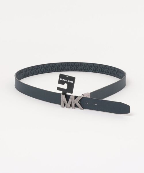 MICHAEL KORS(マイケルコース)の「MK ロゴ バックル ベルト - MKシグネチャー(ベルト・メンズ・ネイビー・FREE)」の3枚目の写真
